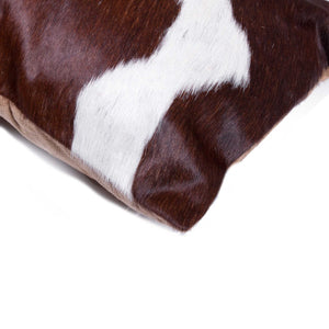12" X 20" Chocolate Cowhide Throw Pillow