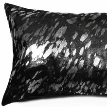 12" X 20" Navy Cowhide Throw Pillow