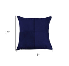 18" Black and Silver Cowhide Throw Pillow