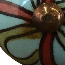 1.5" X 1.5" X 1.5" White Blue Black Handpainted Ceramic  Knobs 8 Pack