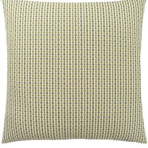 18" X 18" Taupe Polyester Striped Zippered Pillow