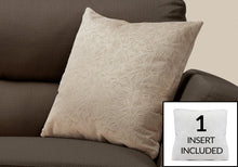 18" X 18" Taupe Velvet Polyester Abstract Zippered Pillow