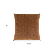 18" X 18" Taupe Velvet Polyester Abstract Zippered Pillow
