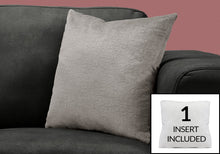 18" X 18" Gray Velvet Polyester Mosaic Zippered Pillow