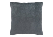 18" X 18" Gray Velvet Polyester Mosaic Zippered Pillow
