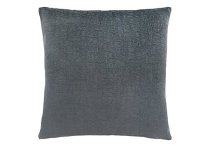 18" X 18" Gray Velvet Polyester Mosaic Zippered Pillow