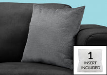 18" X 18" Gray Velvet Polyester Mosaic Zippered Pillow