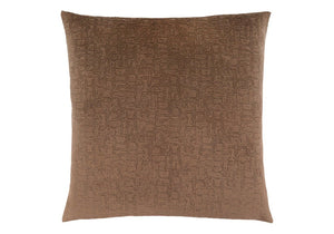 18" X 18" Gray Velvet Polyester Mosaic Zippered Pillow