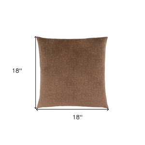 18" X 18" Gray Velvet Polyester Mosaic Zippered Pillow