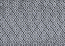 18" X 18" Silver Velvet Polyester Diamond Zippered Pillow