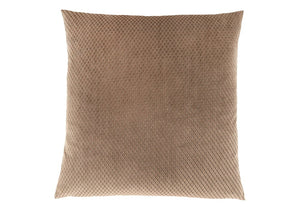 18" X 18" Silver Velvet Polyester Diamond Zippered Pillow