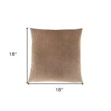 18" X 18" Silver Velvet Polyester Diamond Zippered Pillow