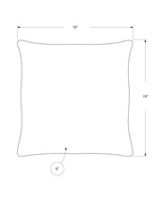 18" X 18" Gold Polyester Zippered Pillow
