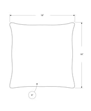 18" X 18" Gold Polyester Zippered Pillow