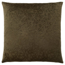 Set Of Two 18" X 18" Brown Velvet Polyester Floral Zippered Pillow