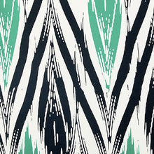 18" Black and Green Ikat Throw Pillow Cover