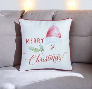 18"X18" Merry Christmas Printed Decorative Throw Pillow Cover