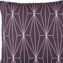 18" Purple and White Throw Pillow Cover