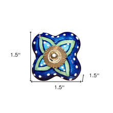 1.5" X 1.5" X 1.5" Ceramic Metal Multicolor 12 Pack Knob