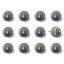 1.5" X 1.5" X 1.5" Ceramic Metal Multicolor 12 Pack Knob