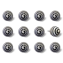 1.5" X 1.5" X 1.5" Ceramic Metal Multicolor 12 Pack Knob