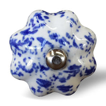 Set of Twelve Blue And White Ceramic Drawer Pull Knobs