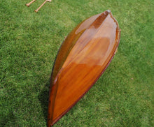 39.5" X 190" X 25.5" Traditional Wooden Canoe With Ribs