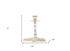 5" Silver Brass Starfish Tabletop Candle Holder