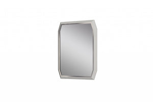 49" Taupe Abstract Glass Framed Accent Mirror