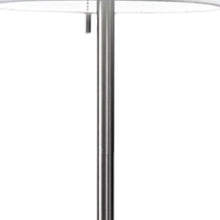 61" Brass Metal Floor Lamp With White Fabric Cylinder Shade