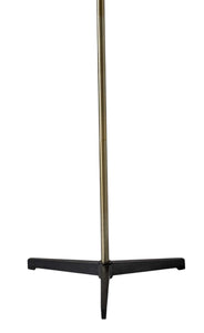 71" Brass Metal Novelty Floor Lamp With Black And White Iron Cone Shade