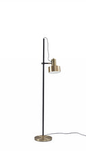 57" Brass Metal Task Floor Lamp With Brass Metal Shade
