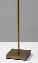 71" Brass Metal Torchiere Floor Lamp With White Glass Novelty Shade