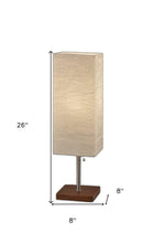 Wildside Paper Shade With Walnut Wood Table Lamp