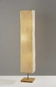 58" Natural Column Floor Lamp With Natural Paper Shade