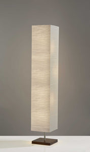 58" Natural Column Floor Lamp With Natural Paper Shade