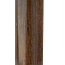 26" Natural Solid Wood Cylinder Table Lamp With White Cone Shade