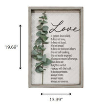 Love Is Patient Metal & Wood Framed Wall Art