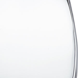 8" Clear Oval Crystal Glass Table Vase