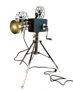 36" Black And Silver Tripod Floor Lamp With Metal Novelty Shade