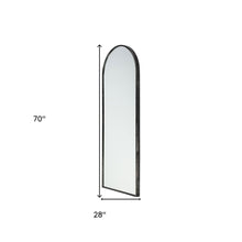 Black Arch Full Length Hanging Metal Mirror