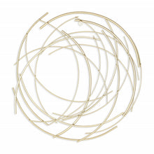 26" Gold Metal Abstract Round Hanging Wall Art Decor