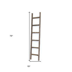 73" X 15" Espresso Wood Hanging Dimensional Sculpture