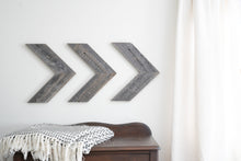 Set of Three Gray Distressed Wood Hanging Dimensional Sculptures