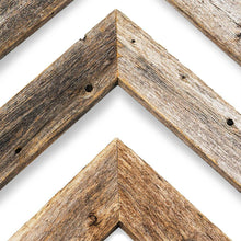 Set of Three Gray Distressed Wood Hanging Dimensional Sculptures