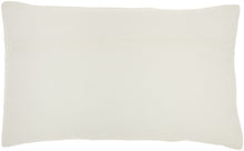 12" X 20" Ivory Cotton Throw Pillow