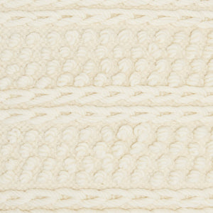 Ivory Textured Dots And Stripes Throw Pillow