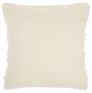 Ivory Textured Dots And Stripes Throw Pillow