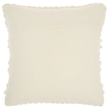 Ivory Textured Dots And Stripes Throw Pillow