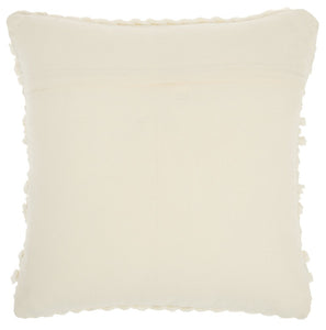 Ivory Textured Dots And Stripes Throw Pillow